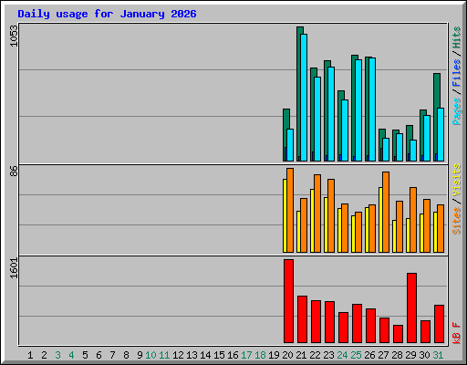 Daily usage for January 2026