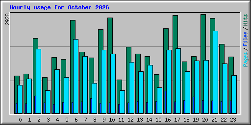 Hourly usage for October 2026
